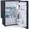 Réfrigérateur 12 volt Vitrifrigo modèle C85IBD4-F-2 noir encastrable pour bateau, camion et véhicule récréatif.